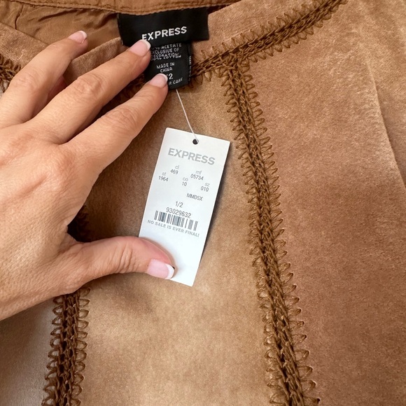 GENUINE SUEDE LEATHER PENCIL SKIRT - Picture 2 of 2